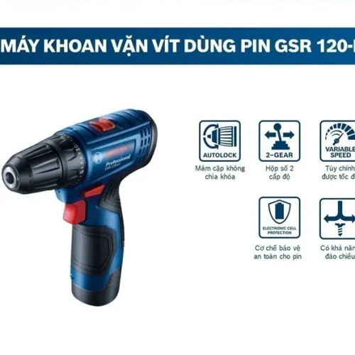 Thông số máy khoan vặn vít pin Bosch GSR 120 Li Gen II 1 pin
