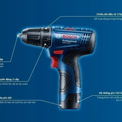 Tính năng máy khoan vặn vít pin Bosch GSR 120-LI Gen II 1 pin