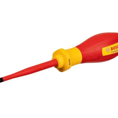 Tua vít cách điện VDE đầu dẹt Bosch SL5 5 chi tiết