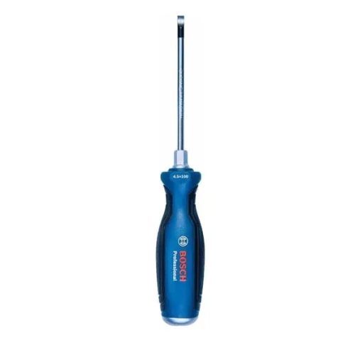 Tua vít đầu dẹp Bosch SL4.5x100mm tay cầm màu xanh