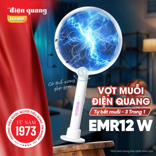 Vợt muỗi Điện Quang ĐQ EMR12 W màu trắng