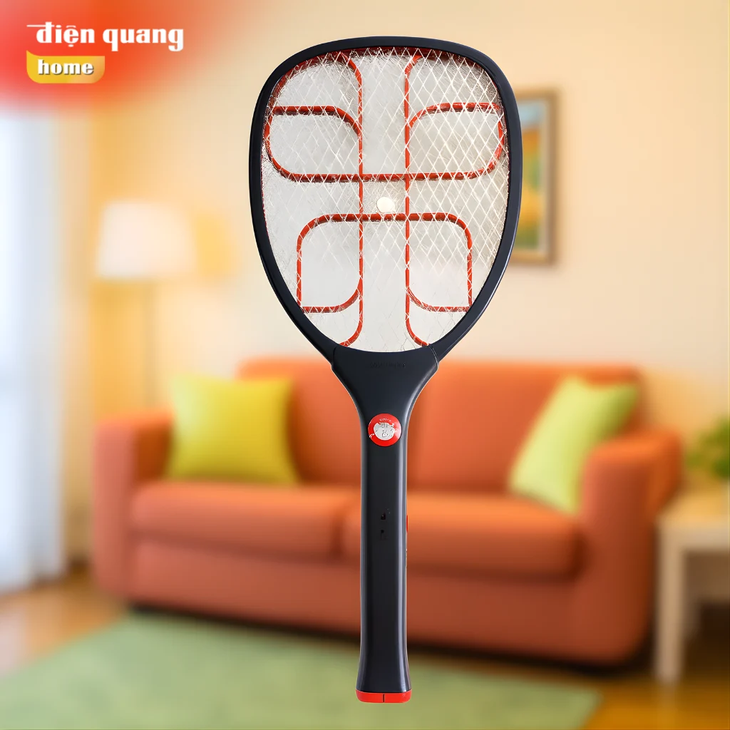 Vợt muỗi Điện Quang ĐQ EMR02 BLR - Pin Lithium, Đen – Đỏ, sản phẩm xanh — ảnh 1