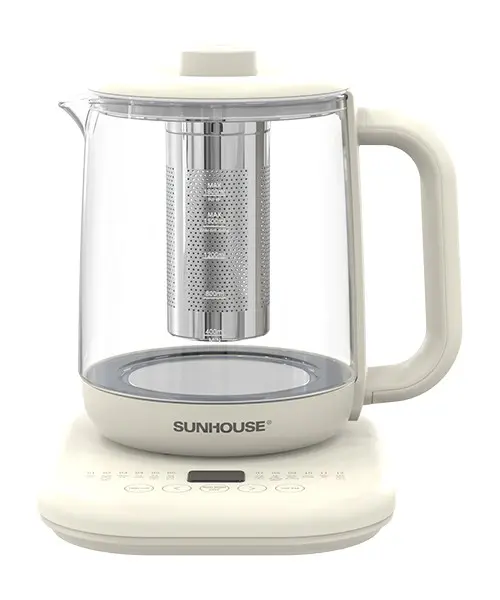 Ấm siêu tốc đa năng SUNHOUSE SHD1335 thủy tinh 1.8 lít kèm lõi lọc trà