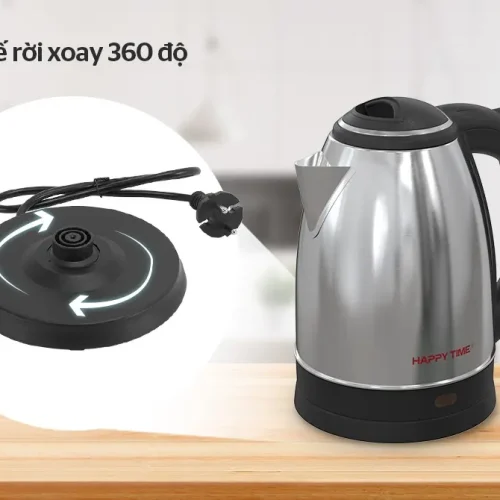 Ấm siêu tốc SUNHOUSE HTD1021 với chân đế rời xoay 360 độ và dây nguồn