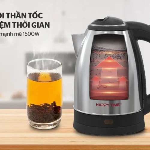 Ấm siêu tốc SUNHOUSE HTD1021 inox công suất 1500W đun sôi nhanh