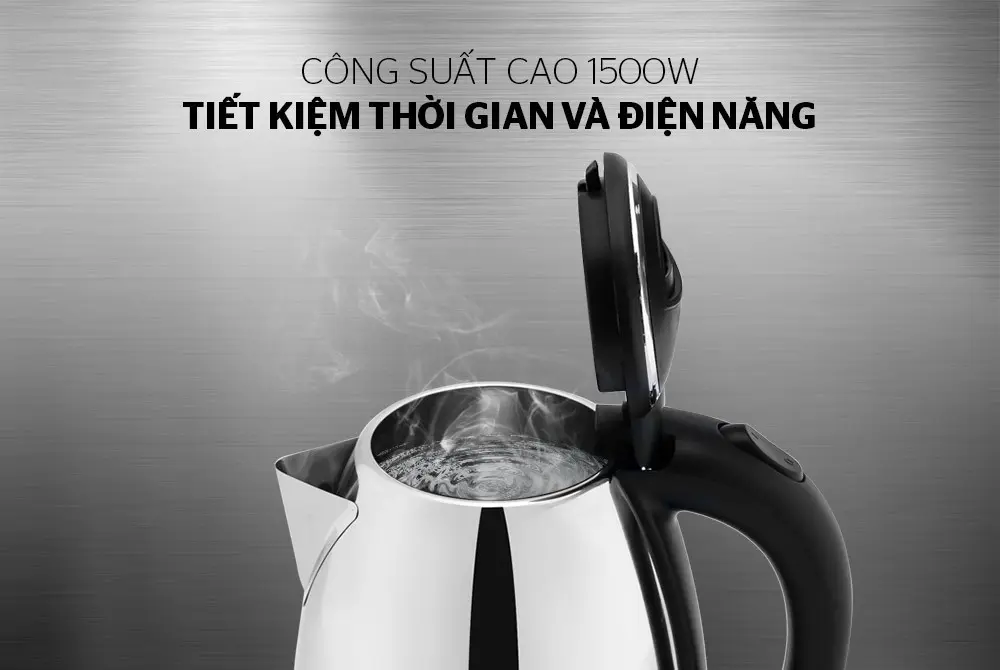 Ấm siêu tốc SUNHOUSE HTD1055 - 1.5 lít, Inox - Ảnh 5