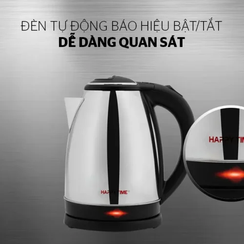Ấm siêu tốc SUNHOUSE HTD1081 mặt trước với đèn báo hiệu bật tắt