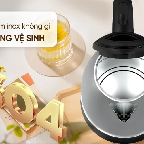 Ấm siêu tốc SUNHOUSE SHD1182GT cận cảnh lòng ấm inox từ trên