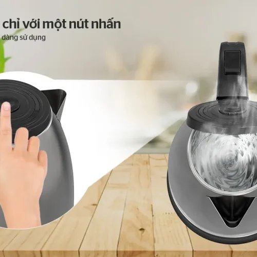 Ấm siêu tốc SUNHOUSE SHD1183 nhìn từ trên, minh họa nút mở nắp