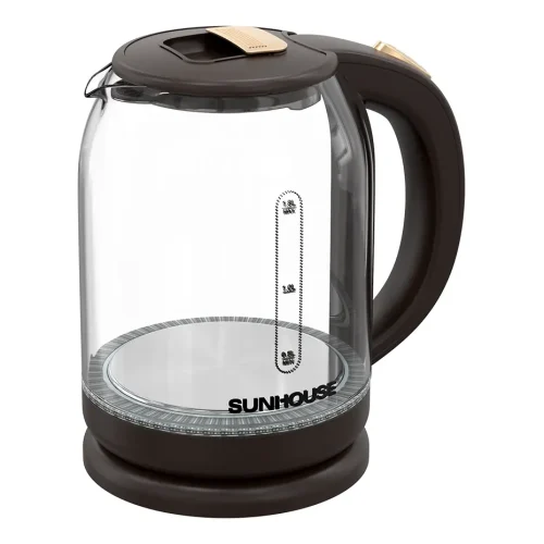 Ấm siêu tốc SUNHOUSE SHD1212 thủy tinh 1,8 lít góc nghiêng