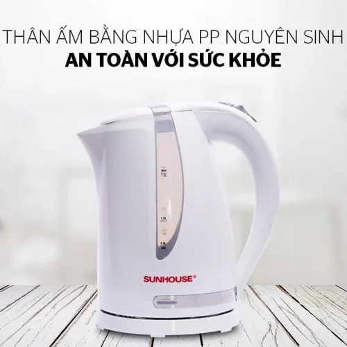 Ấm siêu tốc SUNHOUSE SHD1300 1.7 lít thân nhựa PP nguyên sinh