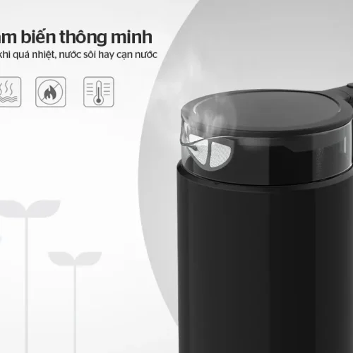 Ấm siêu tốc SUNHOUSE SHD1330 cận cảnh thân, nắp và tay cầm