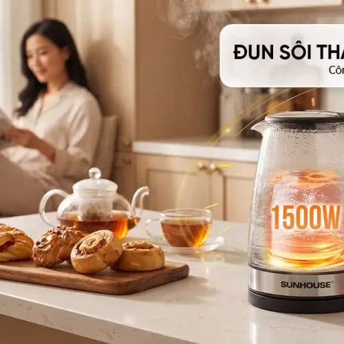 Ấm siêu tốc SUNHOUSE SHD1331 1,8 lít đun sôi nhanh 1500W