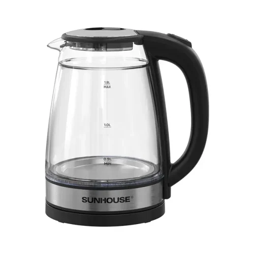 Ấm siêu tốc SUNHOUSE SHD1331 thủy tinh 2 lớp 1.8 lít góc chính diện