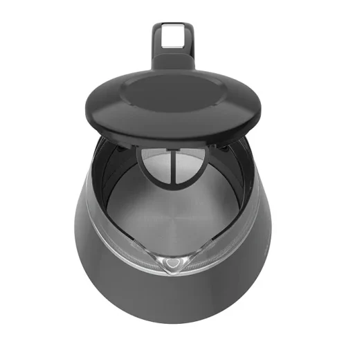 Ấm siêu tốc SUNHOUSE SHD1332 chụp mặt trên, thấy miệng ấm và lưới lọc