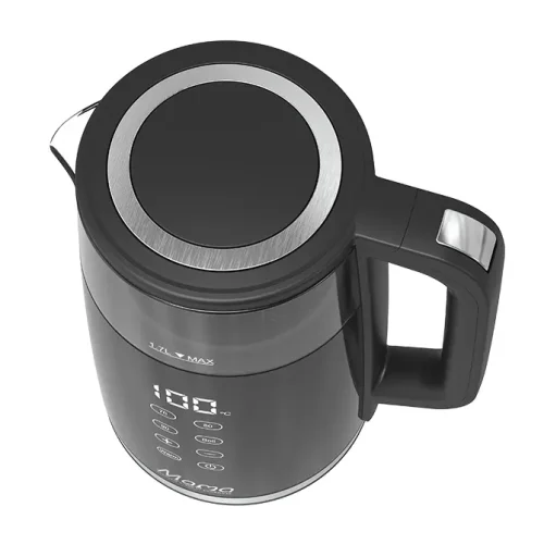 Ấm siêu tốc SUNHOUSE SHD1333 góc nghiêng từ trên với nắp và bảng điều khiển