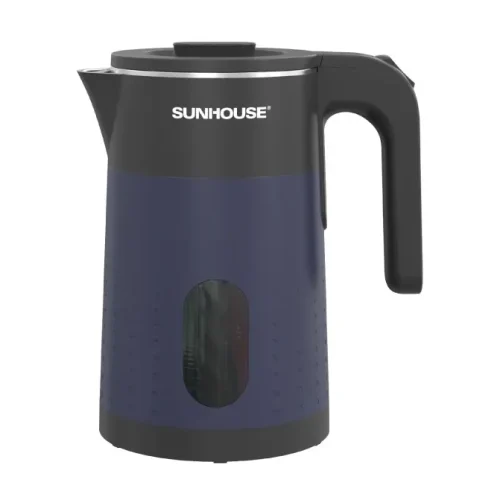 Ấm siêu tốc SUNHOUSE SHD1358 1.8 lít inox 2 lớp xanh đen góc trước