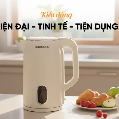 Ấm siêu tốc SUNHOUSE SHD1365 3 lít trong không gian bếp