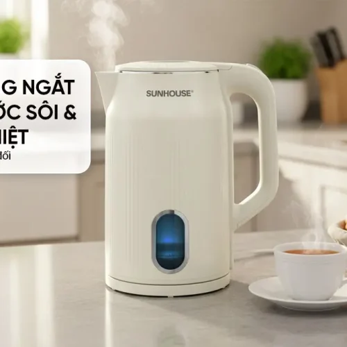 Ấm siêu tốc SUNHOUSE SHD1365 tự động ngắt khi nước sôi, an toàn