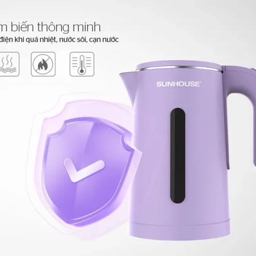 Ấm siêu tốc SUNHOUSE SHD1368KB mặt trước cùng rơ le cảm biến
