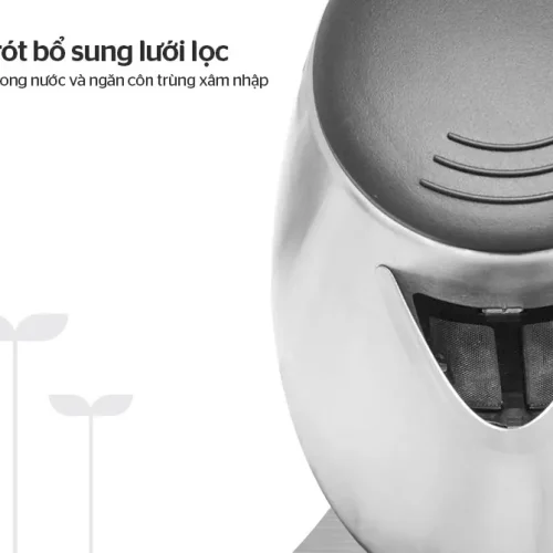 Ấm siêu tốc SUNHOUSE SHD1370 cận cảnh miệng rót và lưới lọc