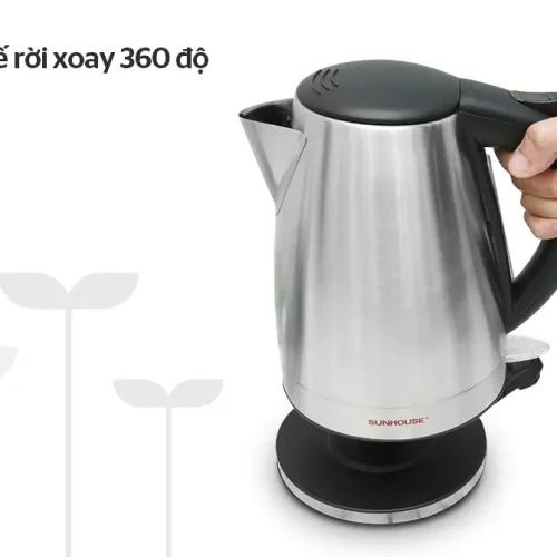 Ấm siêu tốc SUNHOUSE SHD1370 với tay cầm và chân đế rời xoay 360 độ