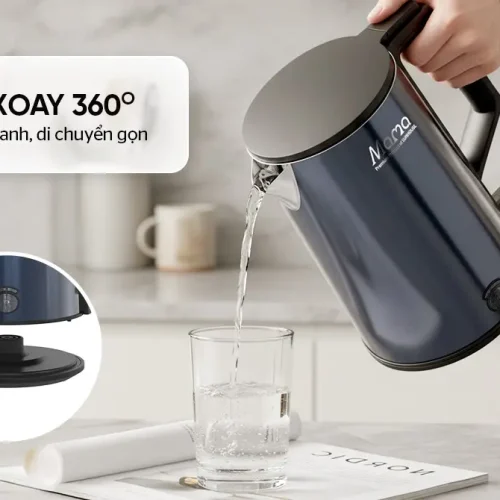 Ấm siêu tốc SUNHOUSE SHD1373 góc nghiêng cùng đế xoay 360 độ