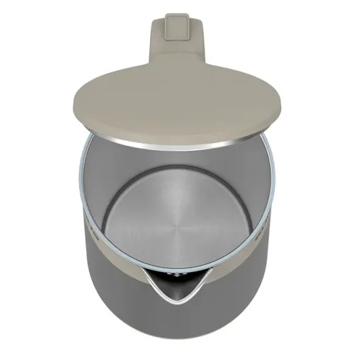 Ấm siêu tốc SUNHOUSE SHD1376 mở nắp, nhìn từ trên thấy lòng ấm và vòi rót