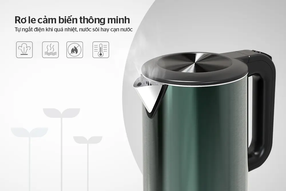 Ấm siêu tốc SUNHOUSE SHD1389 - 1.8 lít, Inox, 3 lớp - Ảnh 10