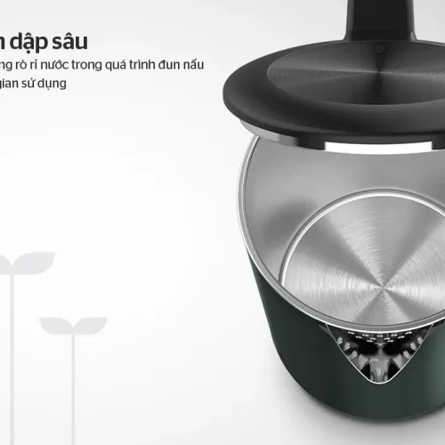 Ấm siêu tốc SUNHOUSE SHD1389 cận cảnh đáy liền dập sâu bên trong