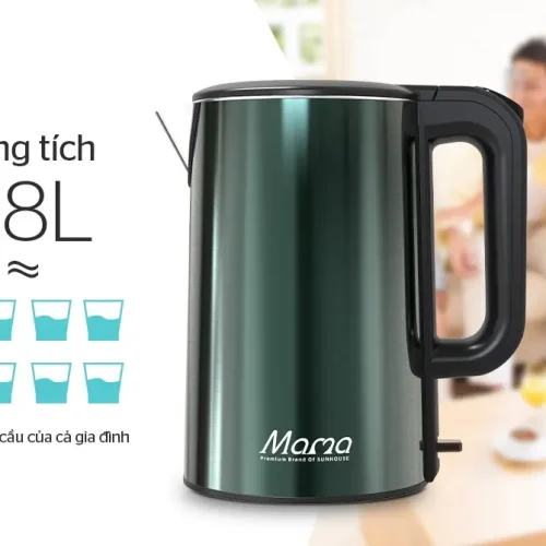 Ấm siêu tốc SUNHOUSE SHD1389 dung tích 1.8L góc nghiêng bên phải