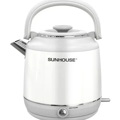 Ấm siêu tốc SUNHOUSE SHD1392 màu trắng có quai xách và núm giữ ấm