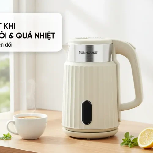 Ấm siêu tốc SUNHOUSE SHD1393 tự ngắt khi nước sôi và quá nhiệt