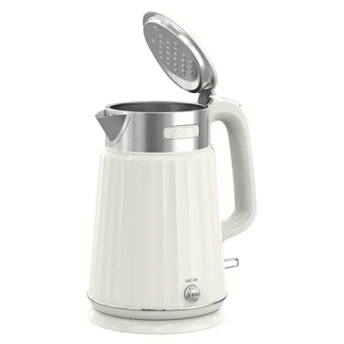 Ấm siêu tốc SUNHOUSE SHD1395 góc nghiêng mặt trước với nắp đang mở