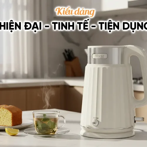 Ấm siêu tốc SUNHOUSE SHD1395 2 lít inox 2 lớp trên bàn bếp