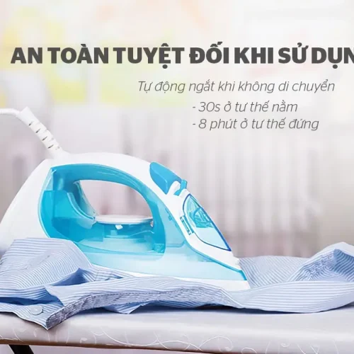 Bàn ủi hơi nước SUNHOUSE SHD2065 góc nghiêng mặt bên kèm dây nguồn
