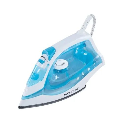 Bàn ủi hơi nước SUNHOUSE SHD2065 1600W góc nghiêng toàn thân trên nền trắng