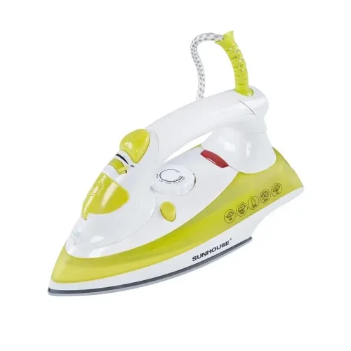 Bàn ủi hơi nước SUNHOUSE SHD2067 1600W màu trắng xanh lá nhìn từ trên bên phải