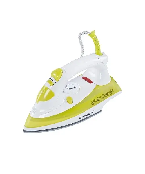 Bàn ủi hơi nước SUNHOUSE SHD2067 1600W màu xanh lá góc nghiêng trước trái