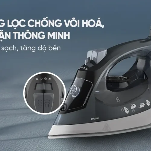 Bàn ủi hơi nước SUNHOUSE SHD2069 với màng lọc chống vôi hóa thông minh