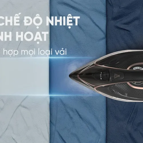 Bàn ủi hơi nước SUNHOUSE SHD2070 nhìn từ trên với mũi bàn ủi hướng trái