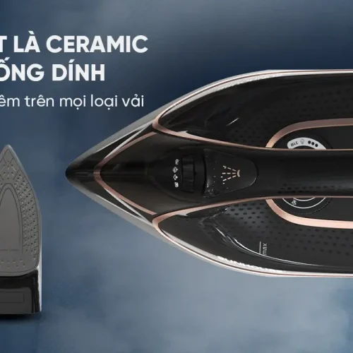 Mặt đế ceramic chống dính của bàn ủi hơi nước SUNHOUSE SHD2070