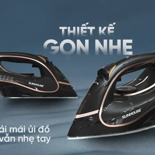 Bàn ủi hơi nước SUNHOUSE SHD2070 thiết kế gọn nhẹ, cầm ủi thoải mái