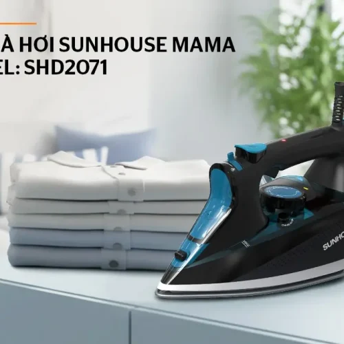 Bàn ủi hơi nước SUNHOUSE SHD2071 góc nghiêng bên trái