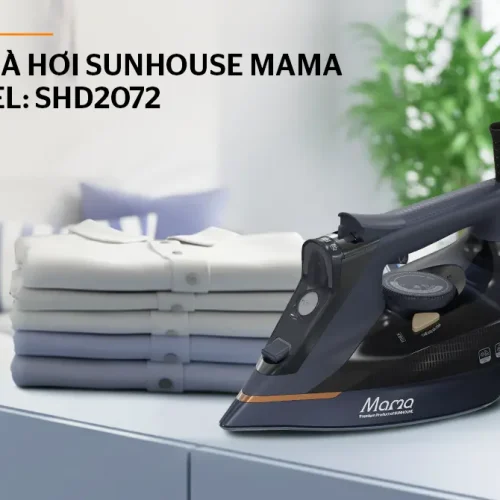 Bàn ủi hơi nước SUNHOUSE SHD2072 chụp góc nghiêng mặt bên phải