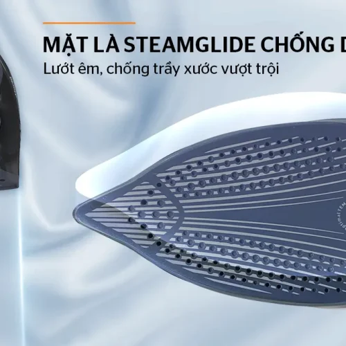 Mặt là SteamGlide chống dính của bàn ủi hơi nước SUNHOUSE SHD2072