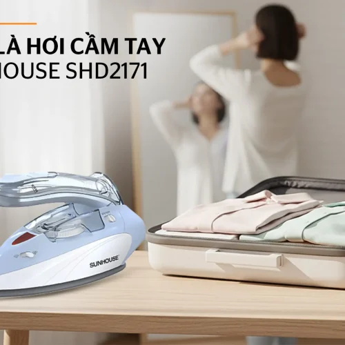 Bàn ủi hơi nước SUNHOUSE SHD2171 chụp góc nghiêng bên trái