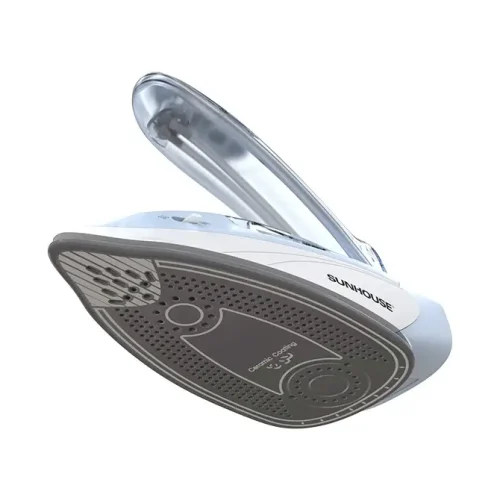 Bàn ủi hơi nước SUNHOUSE SHD2171 chụp mặt đế từ góc nghiêng