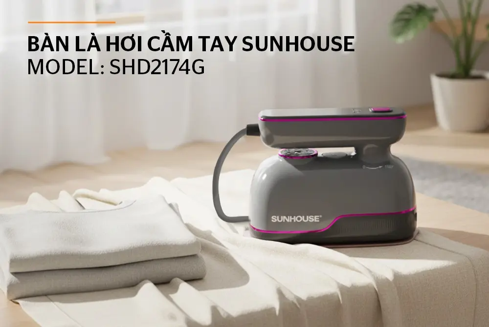 Bàn ủi hơi nước SUNHOUSE SHD2174G - 1000W, Cầm tay - Ảnh 7