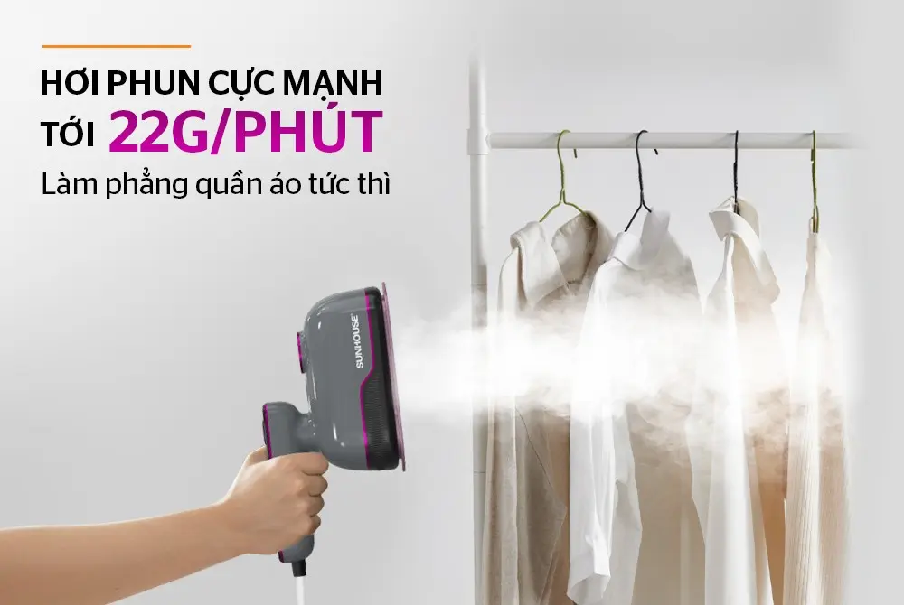 Bàn ủi hơi nước SUNHOUSE SHD2174G - 1000W, Cầm tay - Ảnh 10
